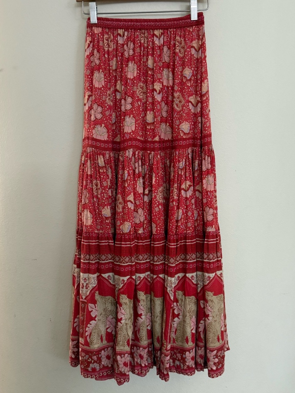 Spell & The Gypsy Collective Poinciana Maxi Skirt in Cherry NWT - Picture 5 of 7